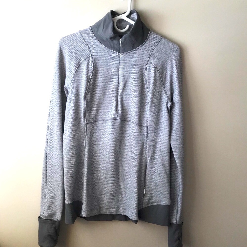 Lululemon Runderful 1/2 Zip Pullover Grey RULU Sz 12